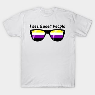 Non-Binary Sunglasses - Queer People T-Shirt